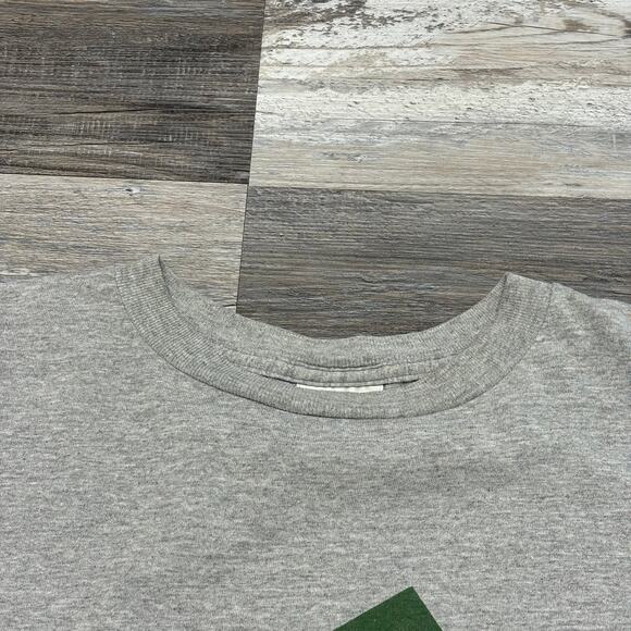 Vintage 90s Y2K Adidas Heather Gray Mens XL Center Logo Short Sleeve T-Shirt - Picture 6 of 10